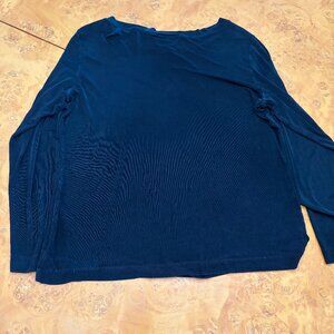 Chico's Travelers Size 3 Blouse Black Stretchy Slinky Party Business Holiday